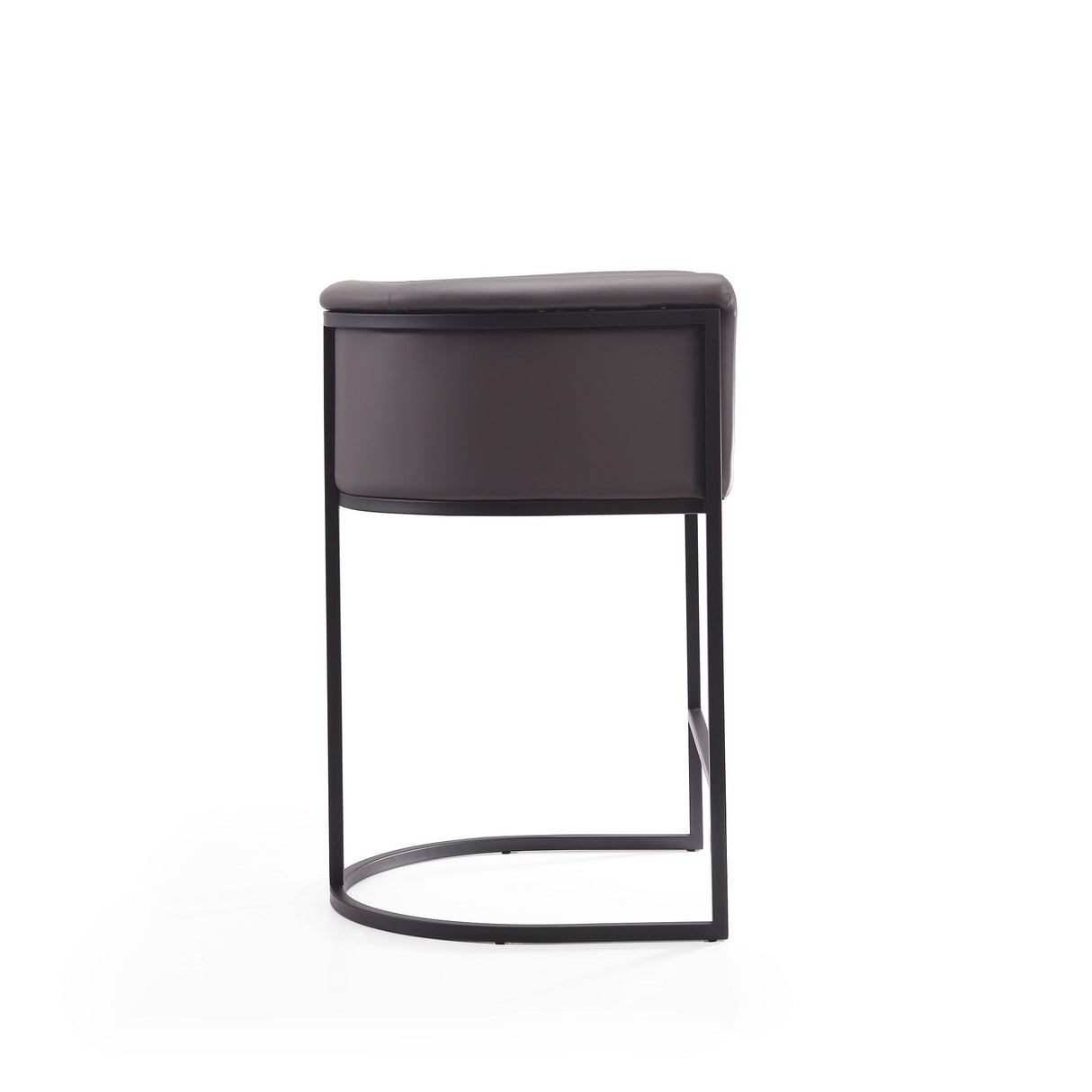 Cosmopolitan Counter Stool in Pebble and Black (set of 2) by Manhattan Comfort at Eve Furniture