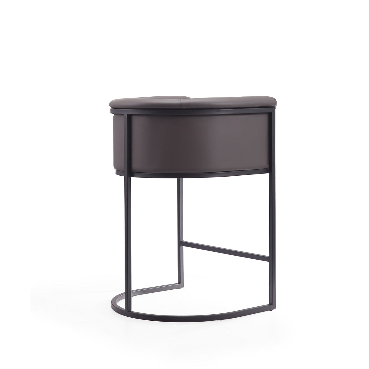 Cosmopolitan Counter Stool in Pebble and Black (set of 2) by Manhattan Comfort at Eve Furniture