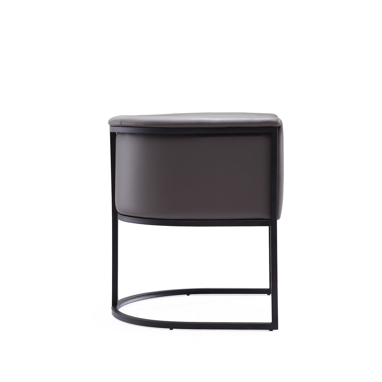 Cosmopolitan Dining Chair in Pebble and Black by Manhattan Comfort at Eve Furniture