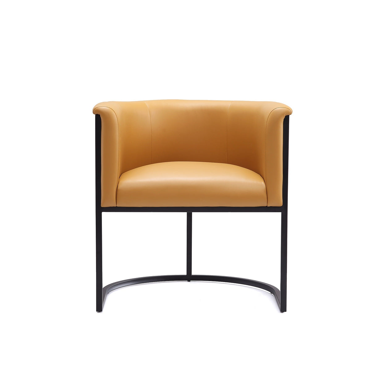 Cosmopolitan Dining Chair in Saddle and Black (set of 2) by Manhattan Comfort at Eve Furniture