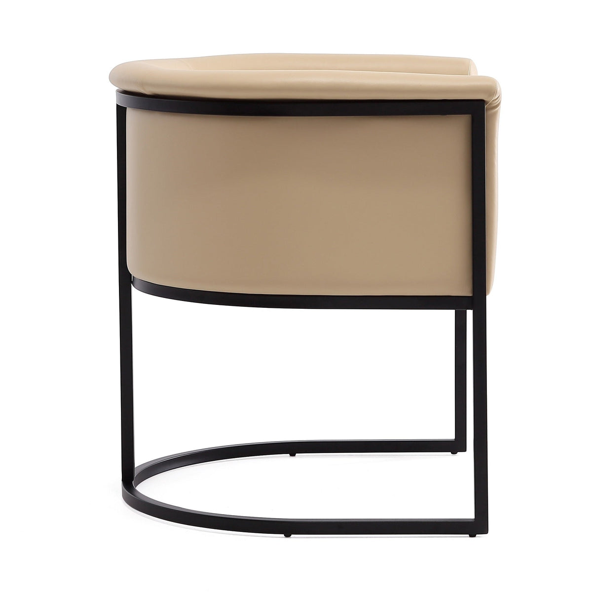 Cosmopolitan Dining Chair in Tan and Black by Manhattan Comfort at Eve Furniture