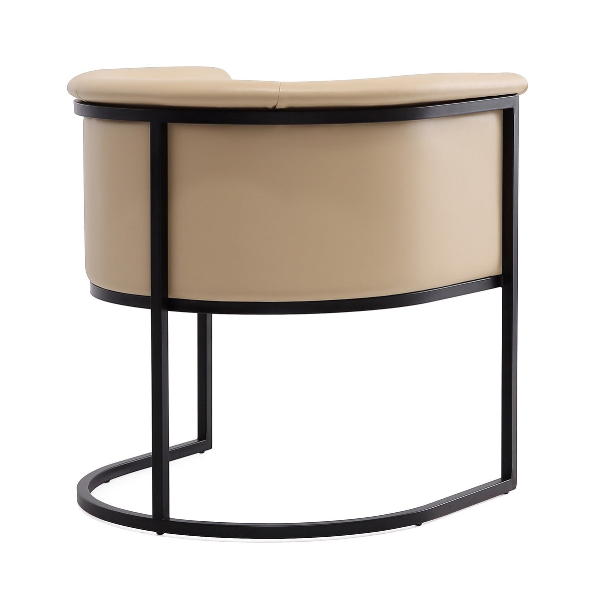 Cosmopolitan Dining Chair in Tan and Black by Manhattan Comfort at Eve Furniture