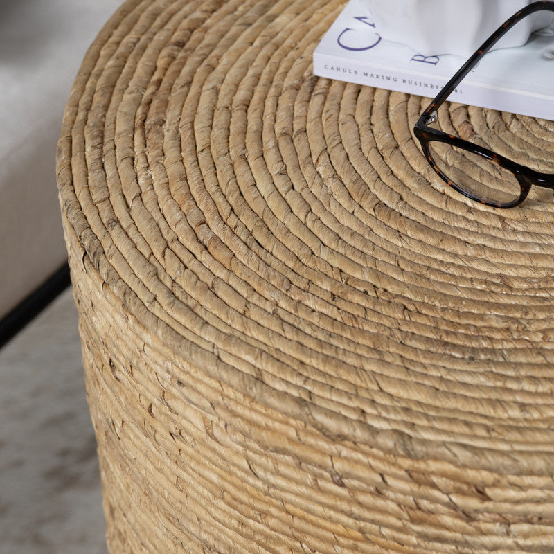 Costa Rica Tan/Brown Banana Rope End Table by Crestview at Eve Furniture