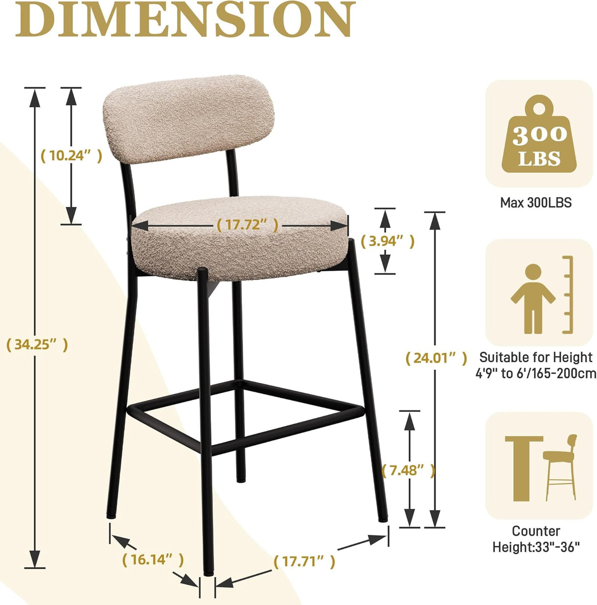 Costway Bar Stools Set of 3 by Eve Furniture at Eve Furniture