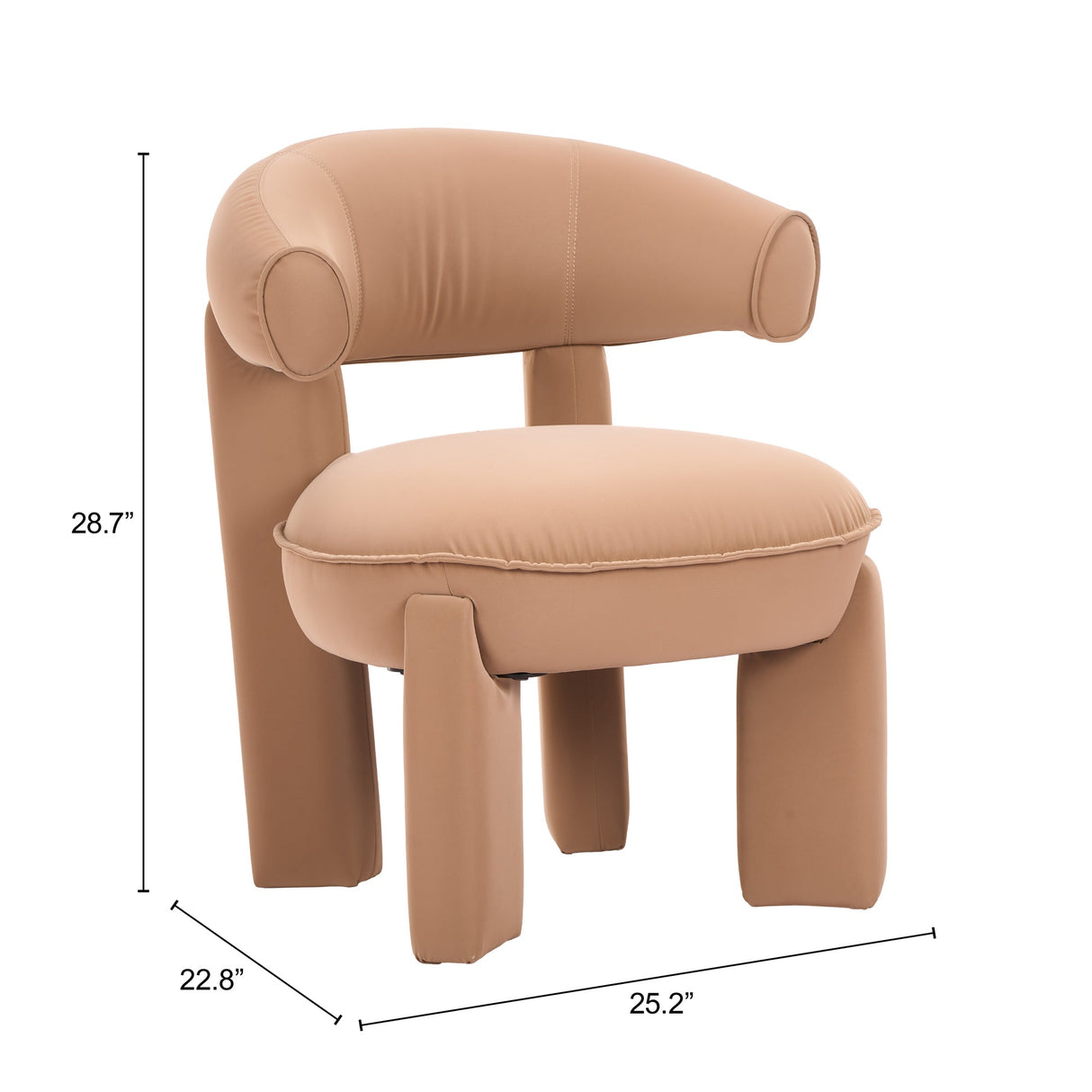 Cotsen Tan Accent Chair by Zuomod at Eve Furniture