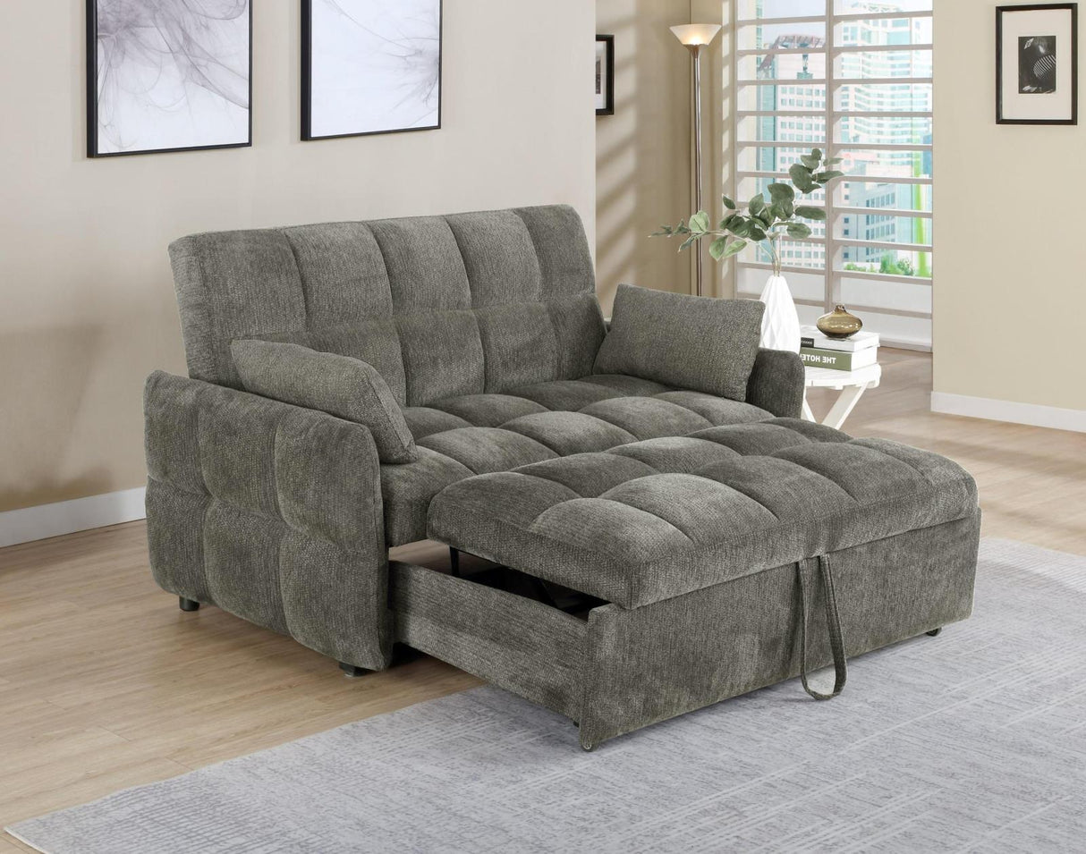 Cotswold Upholstered Convertible Sleeper Sofa Bed Dark Grey by Coaster at Eve Furniture