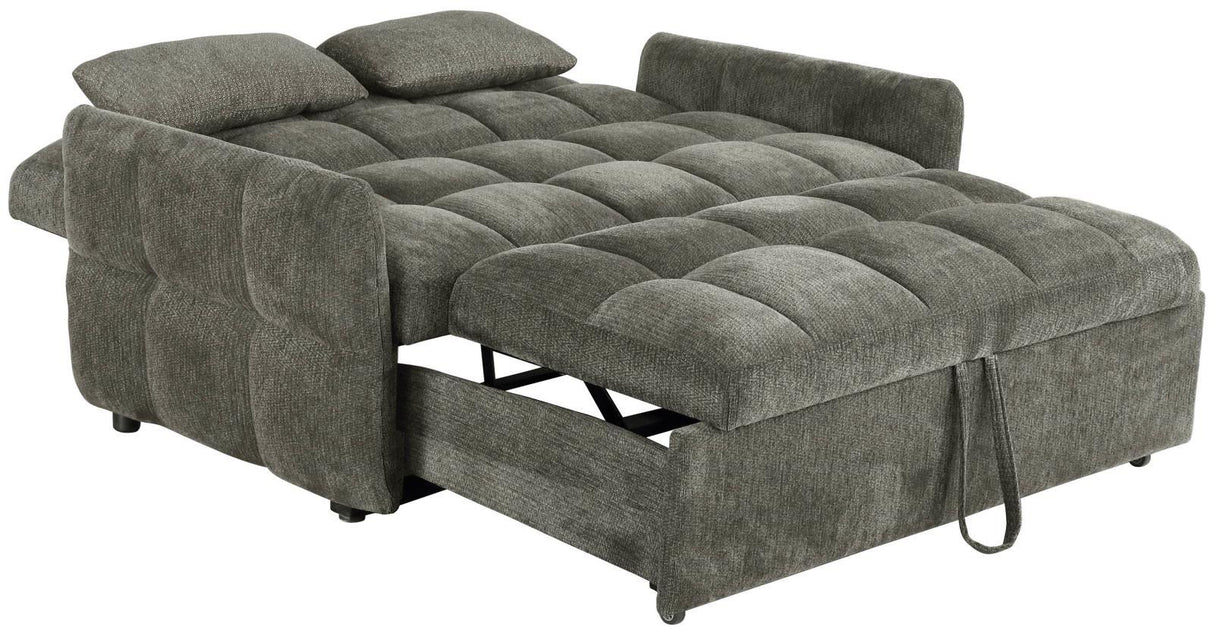 Cotswold Upholstered Convertible Sleeper Sofa Bed Dark Grey by Coaster at Eve Furniture