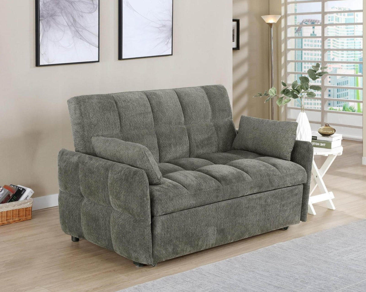 Cotswold Upholstered Convertible Sleeper Sofa Bed Dark Grey by Coaster at Eve Furniture