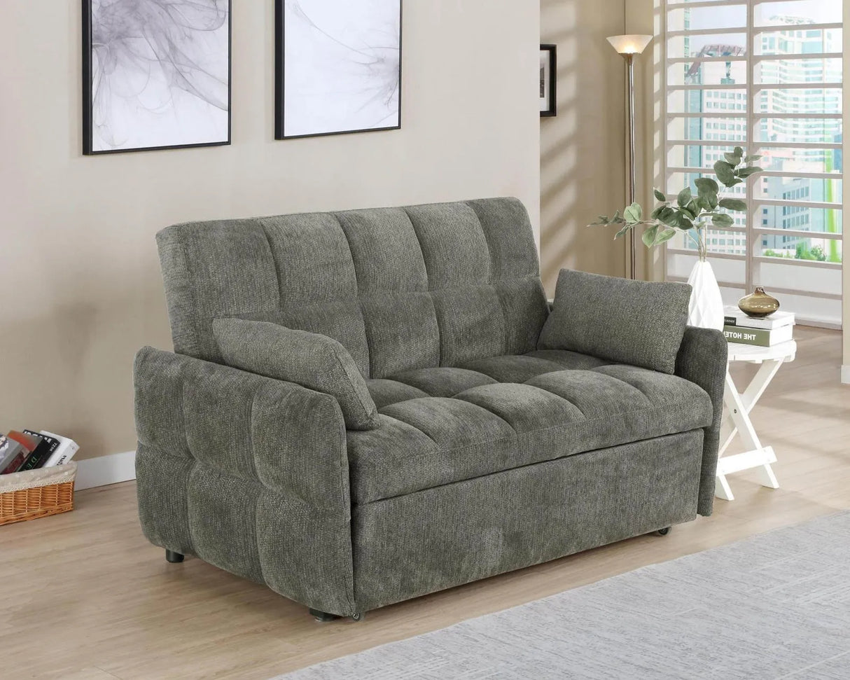 Cotswold Upholstered Convertible Sleeper Sofa Bed Dark Grey by Coaster at Eve Furniture