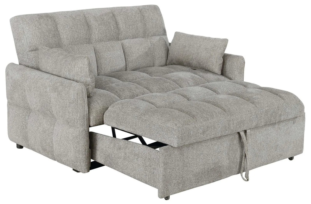 Cotswold Upholstered Convertible Sleeper Sofa Bed Light Grey by Coaster at Eve Furniture