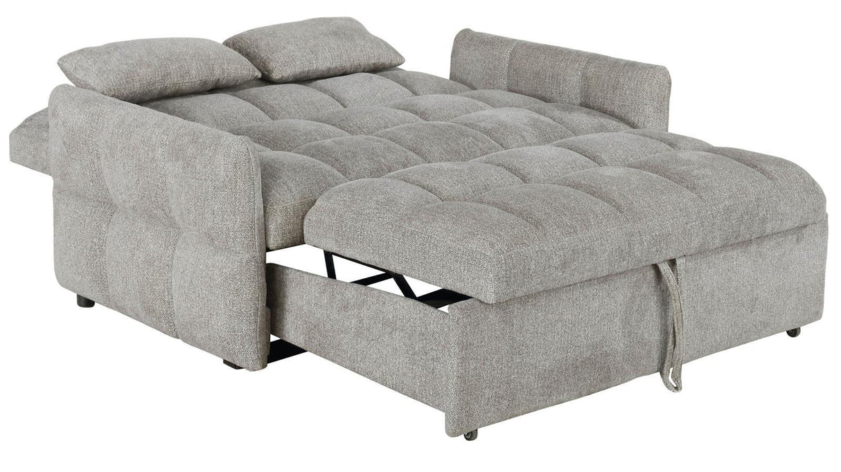 Cotswold Upholstered Convertible Sleeper Sofa Bed Light Grey by Coaster at Eve Furniture