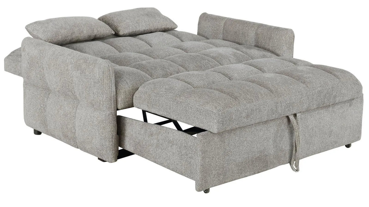 Cotswold Upholstered Convertible Sleeper Sofa Bed Light Grey by Coaster at Eve Furniture