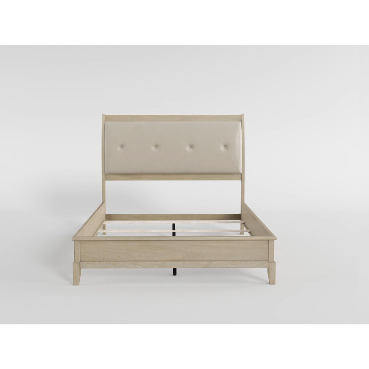 Cotterill Beige King Upholstered Panel Bed by Homelegance at Eve Furniture