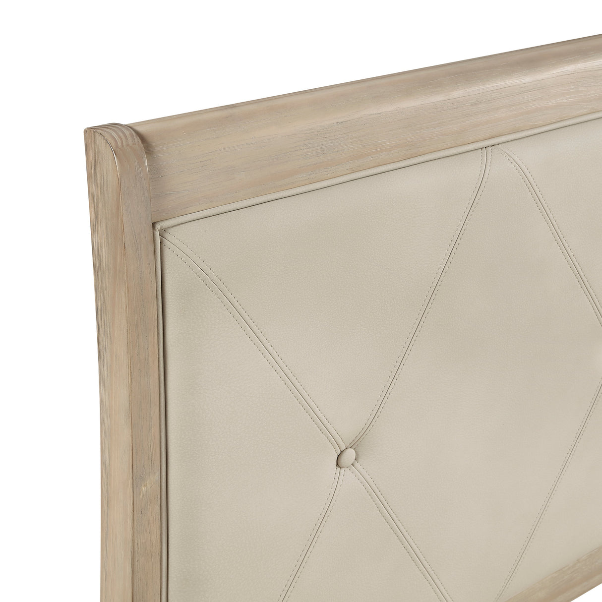 Cotterill Beige King Upholstered Panel Bed by Homelegance at Eve Furniture