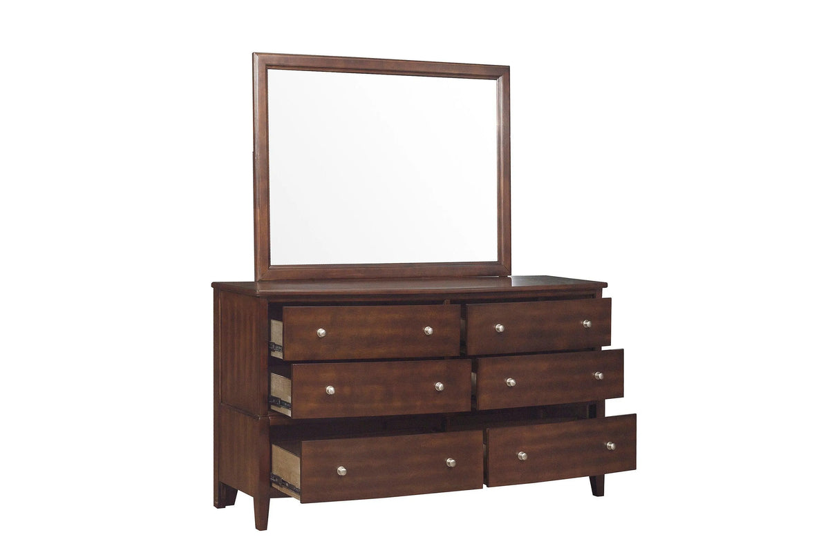 Cotterill Cherry Upholstered Panel Bedroom Set by Homelegance at Eve Furniture