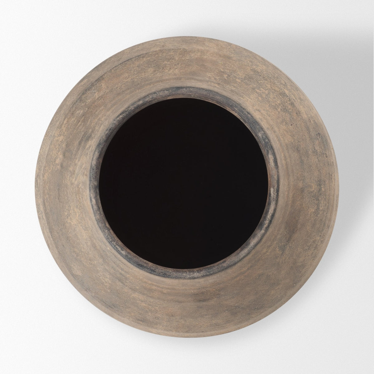 Cotto 13.2H Weathered Wide Mouth Terracotta Urn Vase by Mercana at Eve Furniture