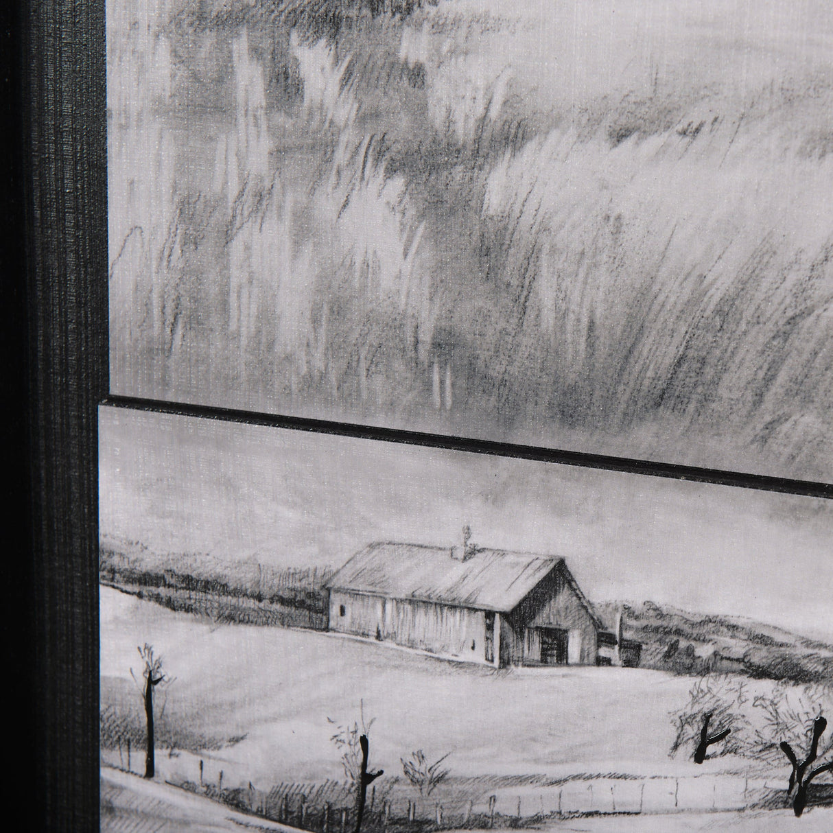 Countryside Sketches I by Ariana a Hand Embellished Textured Framed Art Print by Mercana at Eve Furniture