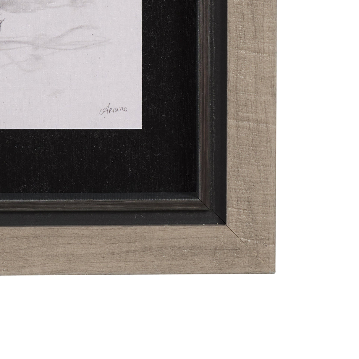 Countryside Sketches II by Ariana a Hand Embellished Textured Framed Art Print by Mercana at Eve Furniture