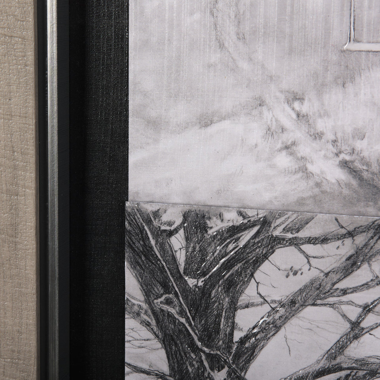 Countryside Sketches II by Ariana a Hand Embellished Textured Framed Art Print by Mercana at Eve Furniture