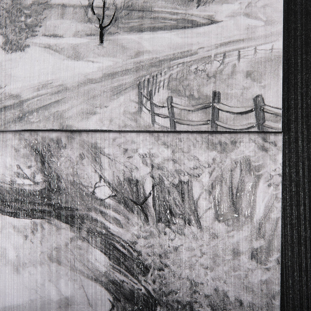 Countryside Sketches II by Ariana a Hand Embellished Textured Framed Art Print by Mercana at Eve Furniture