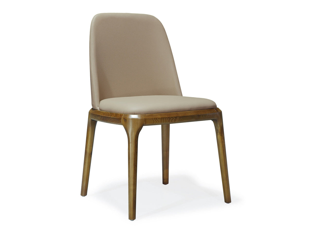 Courding Dining Chair in Tan and Walnut by Manhattan Comfort at Eve Furniture
