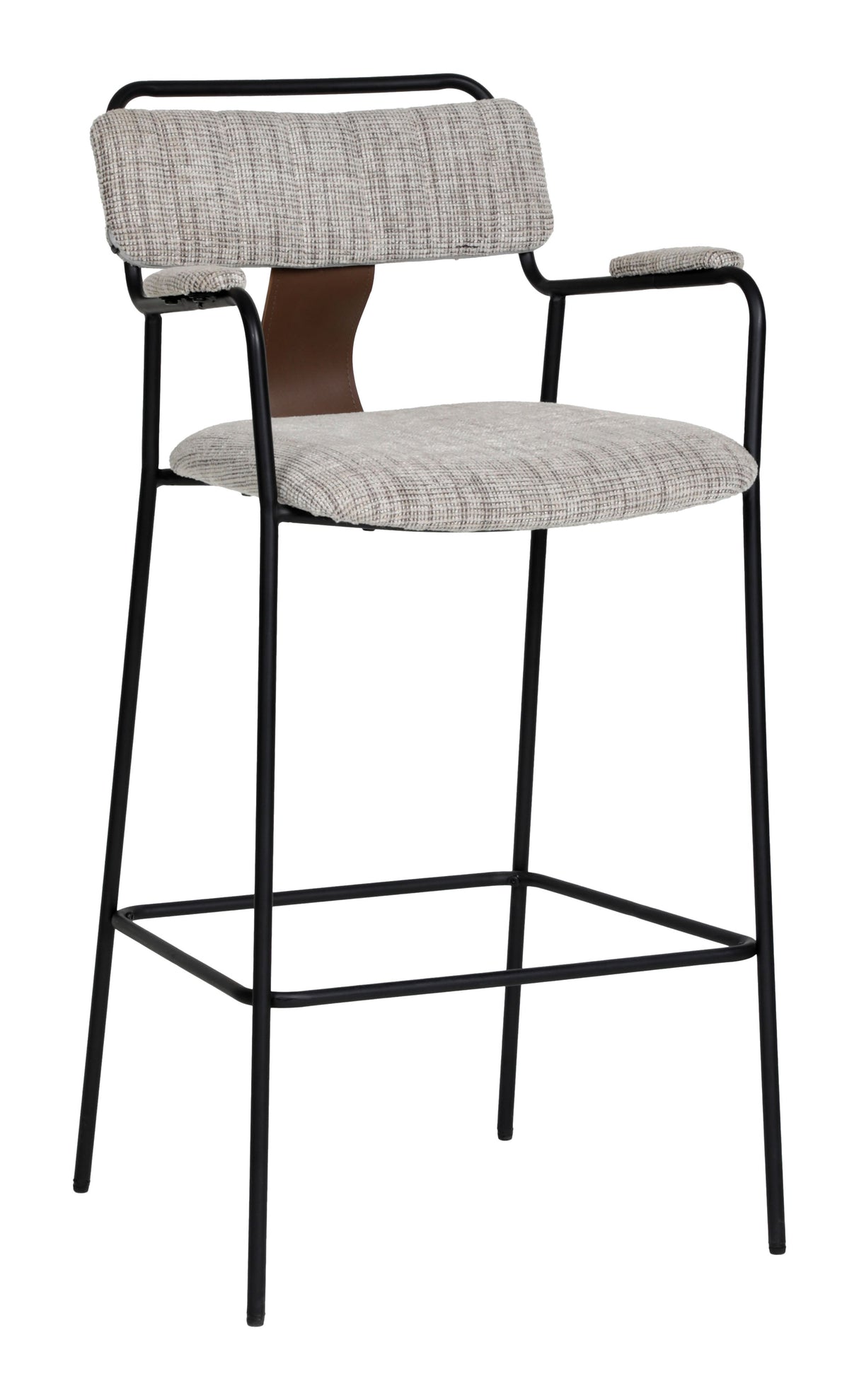 Couva Gray Tweed Barstool (Set of 2) by Zuomod at Eve Furniture