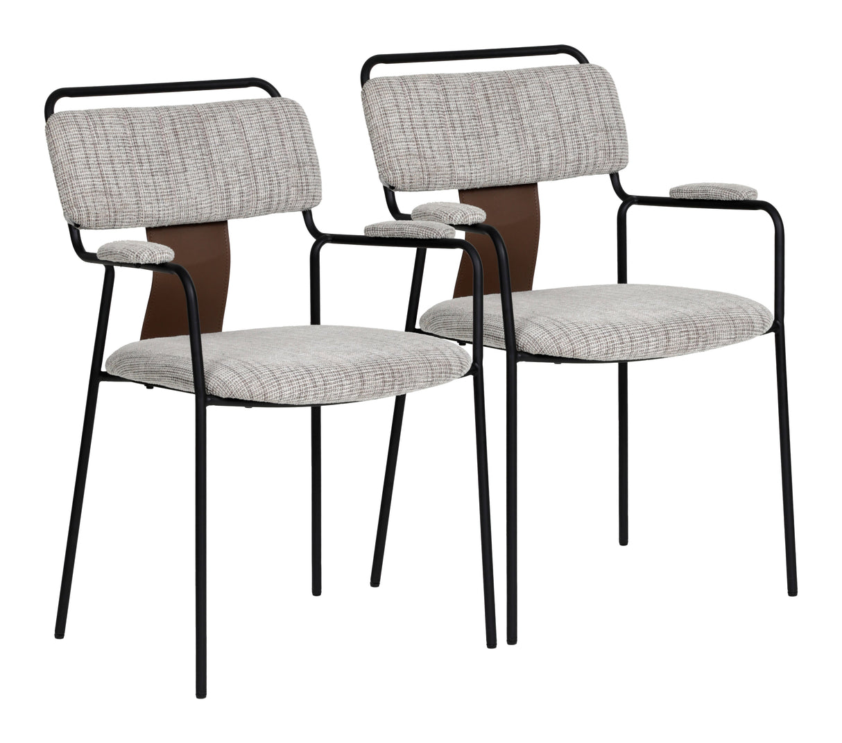 Couva Gray Tweed Dining Chair (Set of 2) by Zuomod at Eve Furniture