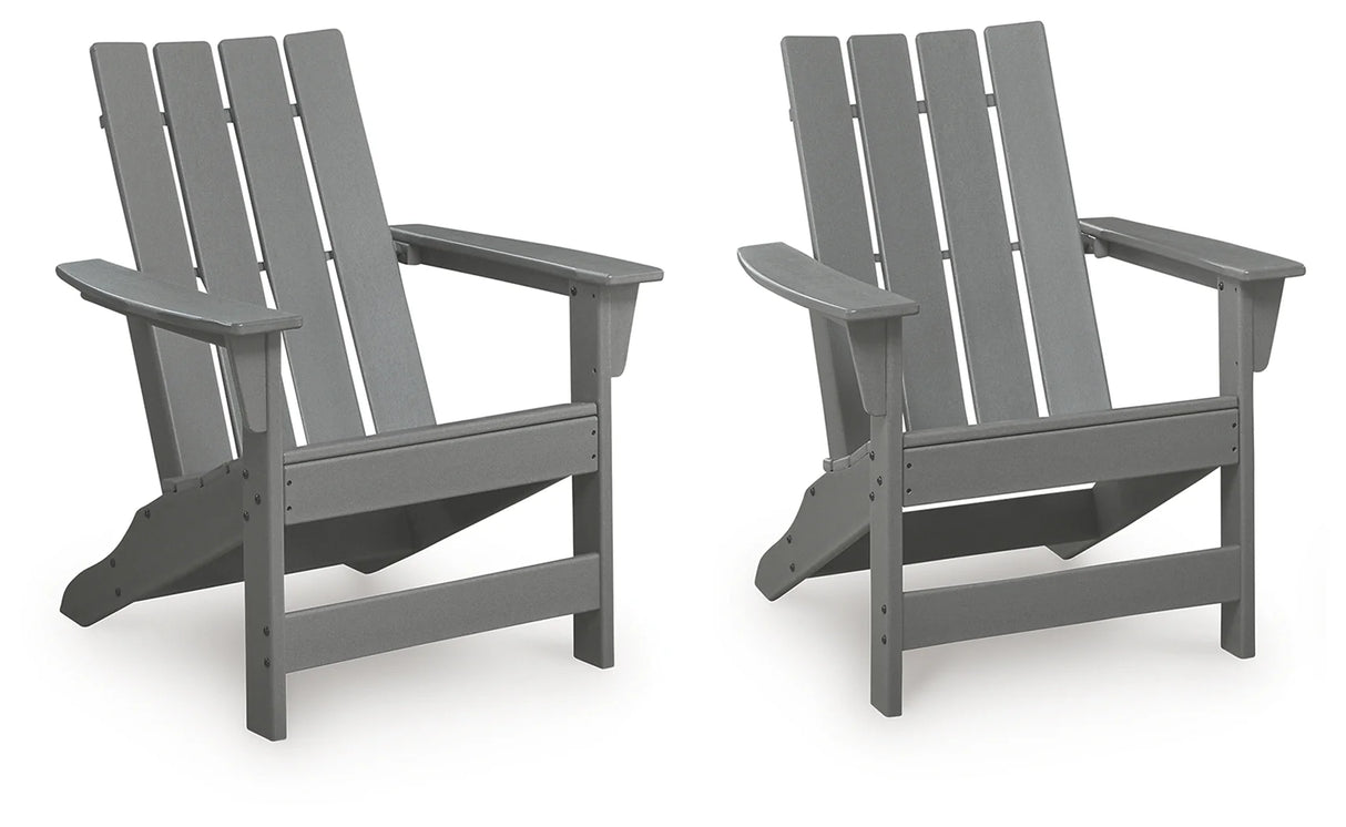 Cove Beach Gray Adirondack Chair, Set of 2 by Ashley at Eve Furniture