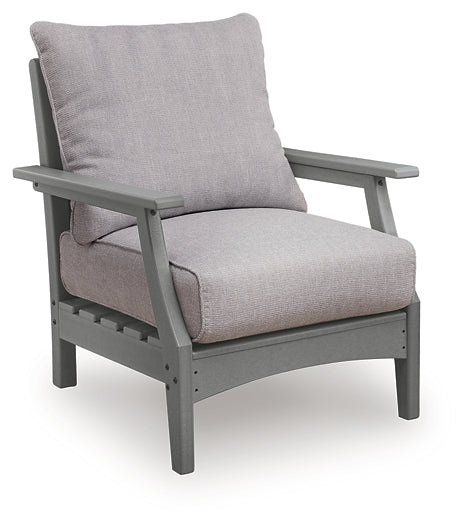 Cove Beach Gray Lounge Chair w/Cushion, Set of 2 by Ashley at Eve Furniture