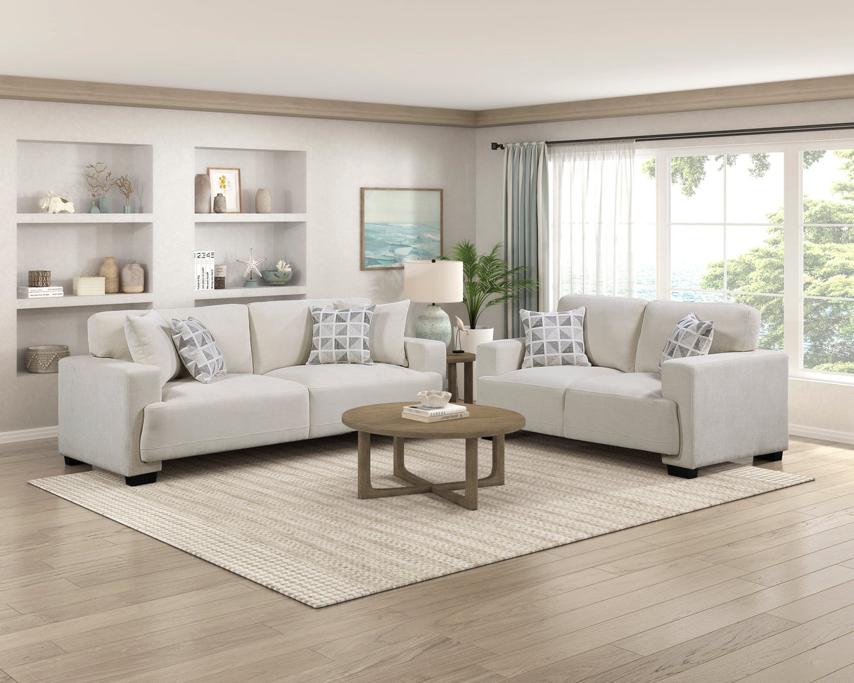 Cove Beige 2-Piece Living Room Set by Homelegance at Eve Furniture