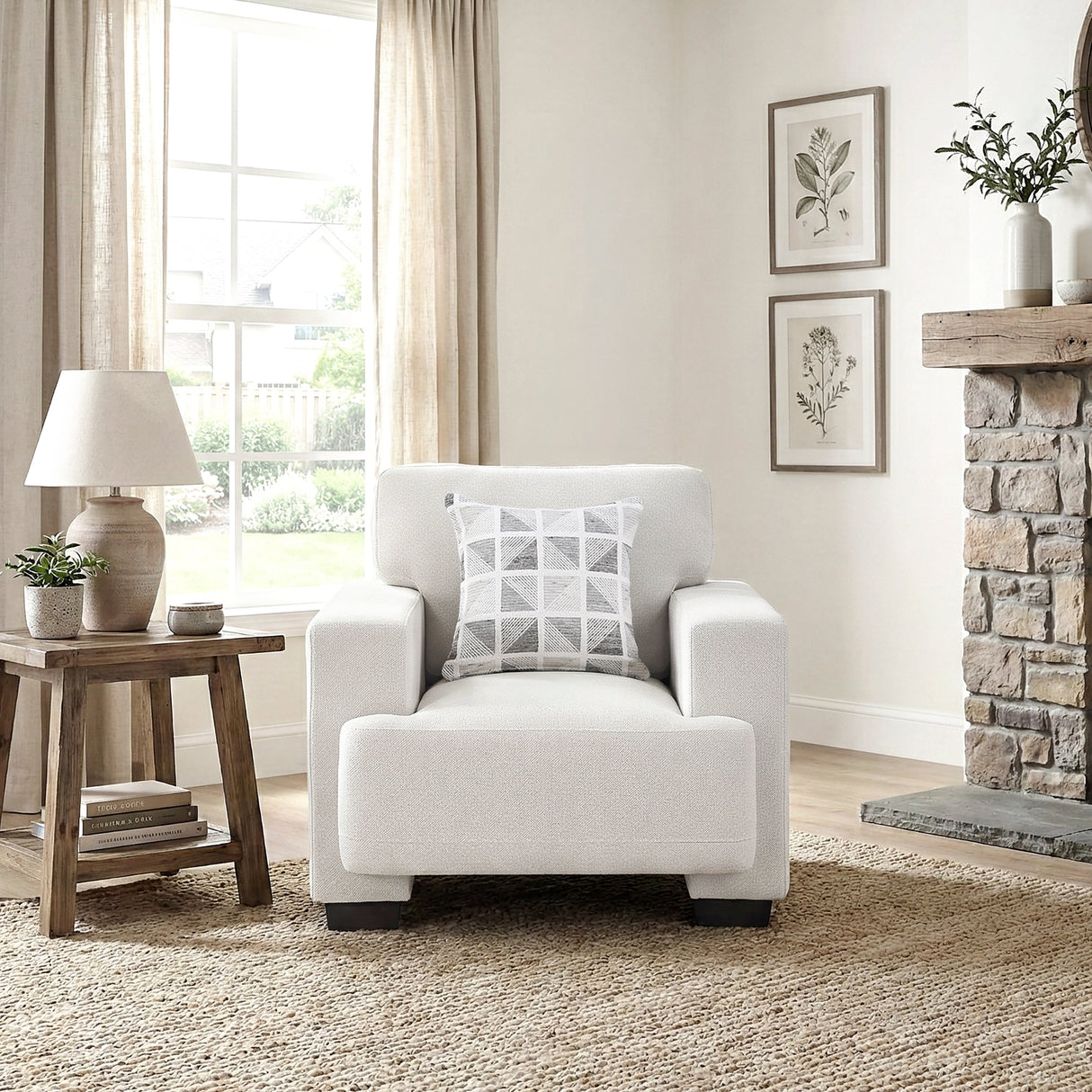 Cove Beige Chair by Homelegance at Eve Furniture