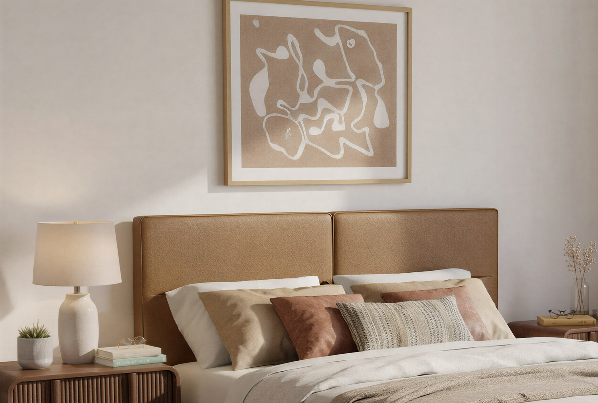 Cove Brown Floating Queen Headboard by Zuomod at Eve Furniture