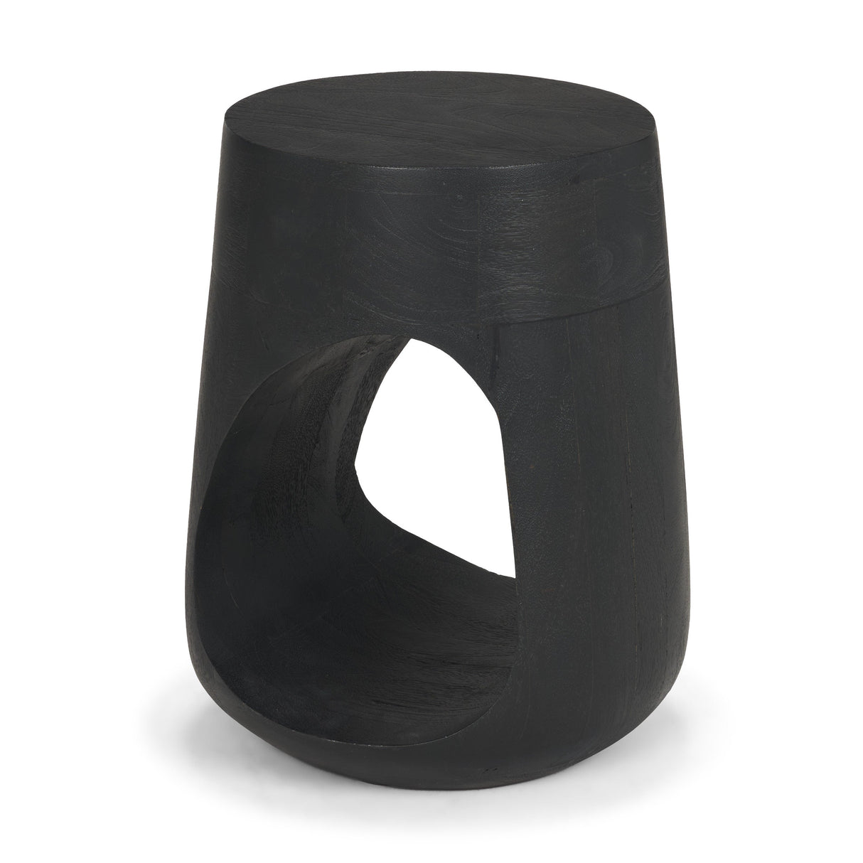 Cove Dark Brown Sculptural Open Side Table by Mercana at Eve Furniture
