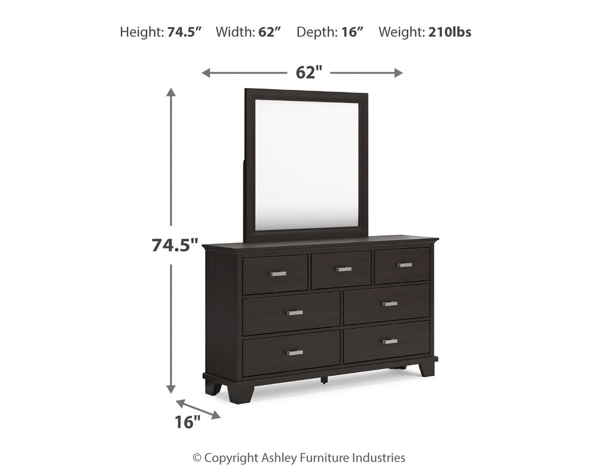 Covetown Dark Brown Bedroom Mirror (Mirror Only) by ASHLEY FURNITURE at Eve Furniture