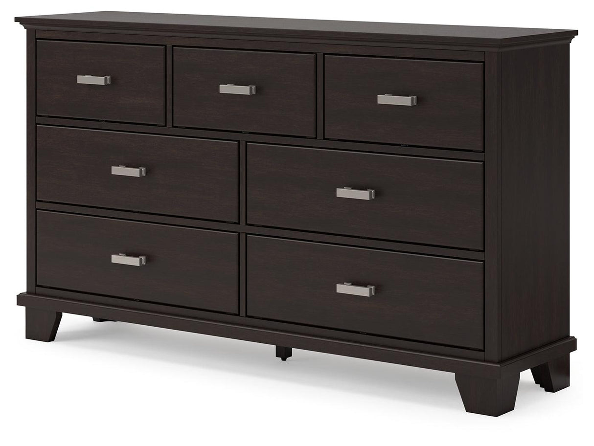 Covetown Dark Brown Dresser by Ashley at Eve Furniture