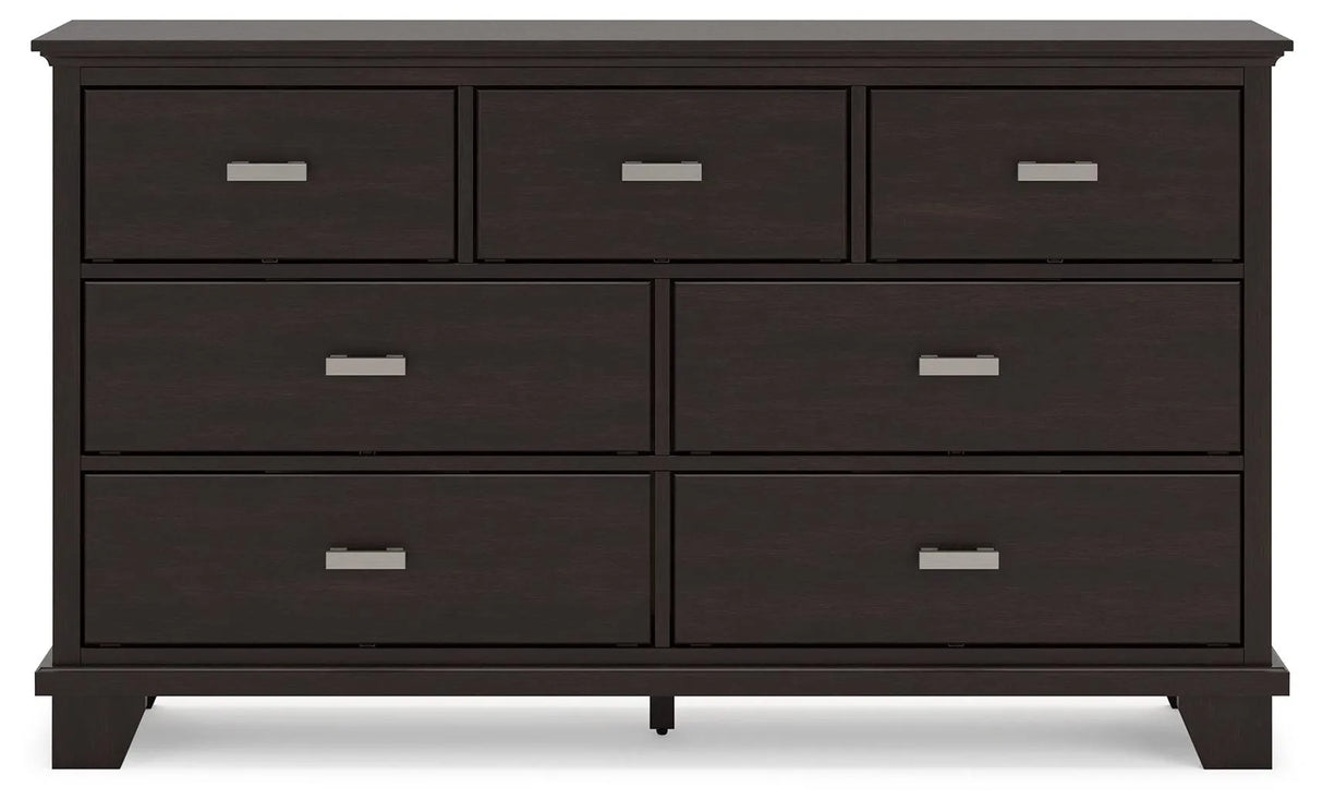 Covetown Dark Brown Dresser by Ashley at Eve Furniture