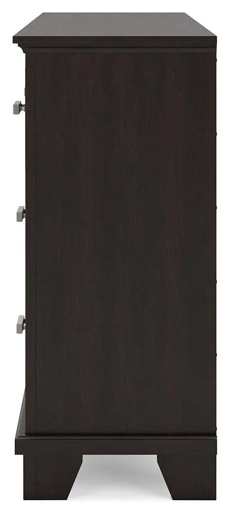 Covetown Dark Brown Dresser by Ashley at Eve Furniture