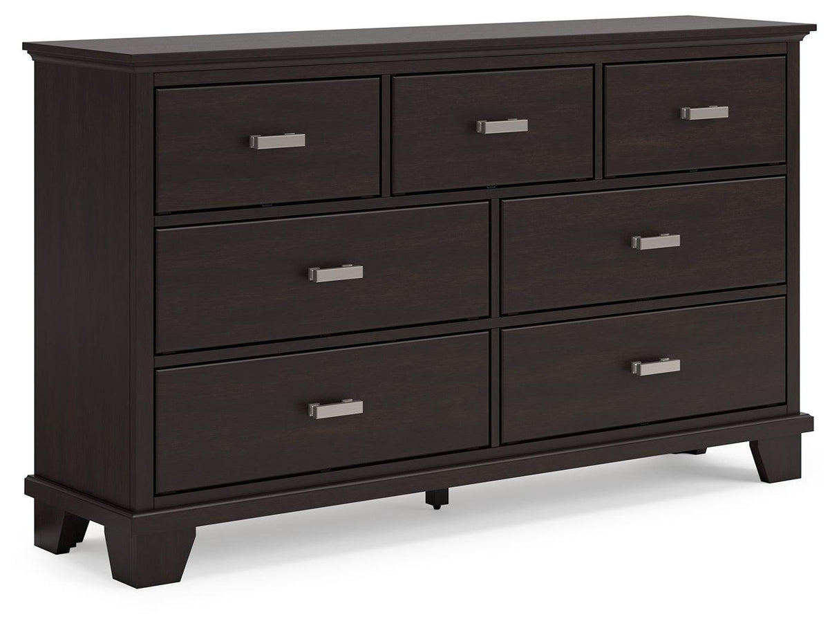 Covetown Dark Brown Dresser by Ashley at Eve Furniture