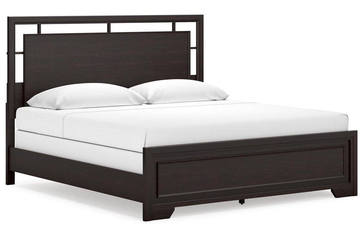 Covetown Dark Brown King Panel Bed by Ashley at Eve Furniture