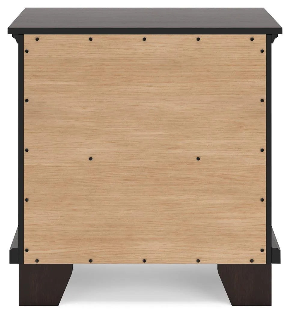 Covetown Dark Brown Nightstand by Ashley at Eve Furniture