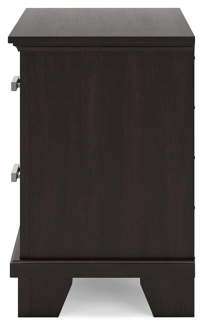 Covetown Dark Brown Nightstand by Ashley at Eve Furniture