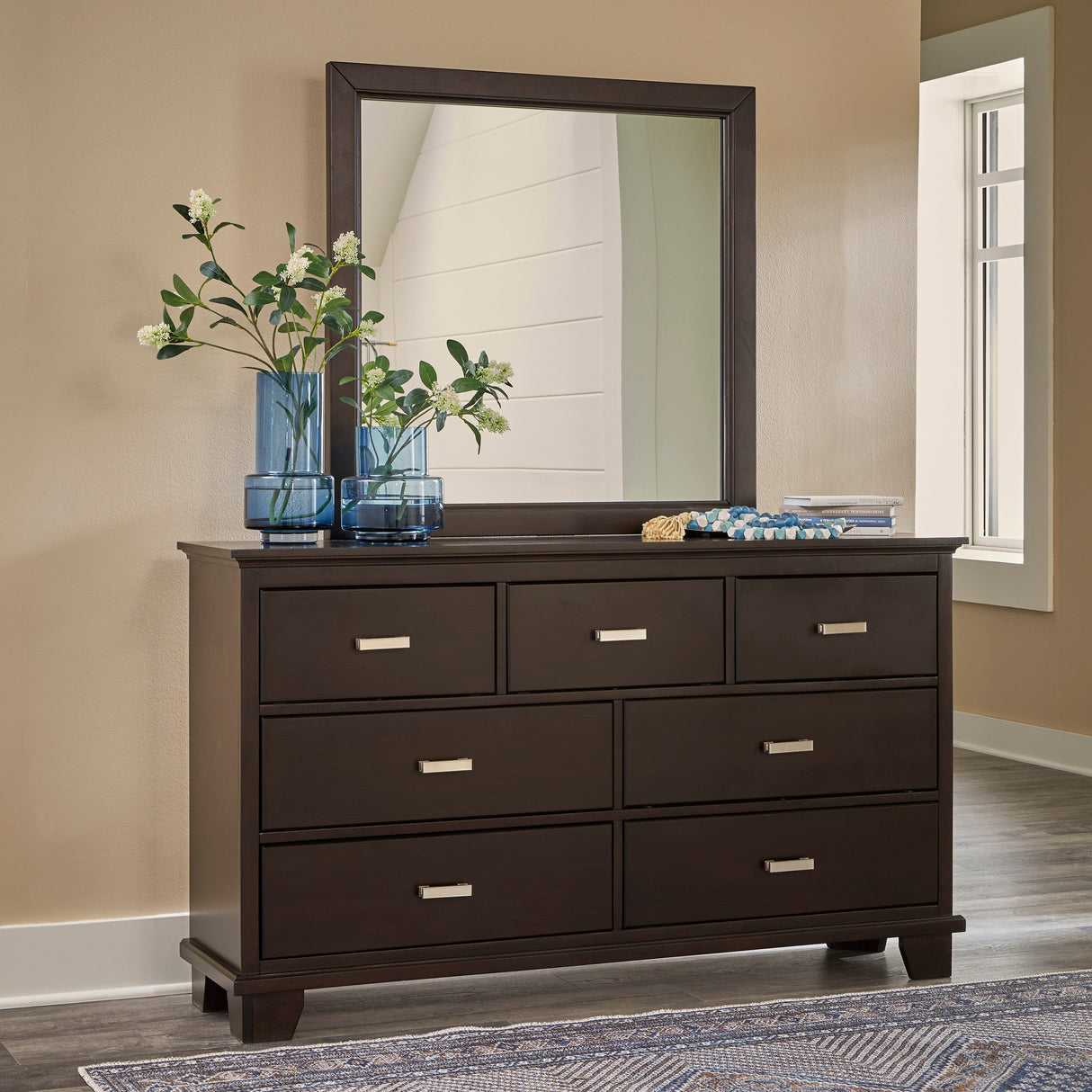Covetown Dark Brown Panel Bedroom Set by Ashley at Eve Furniture