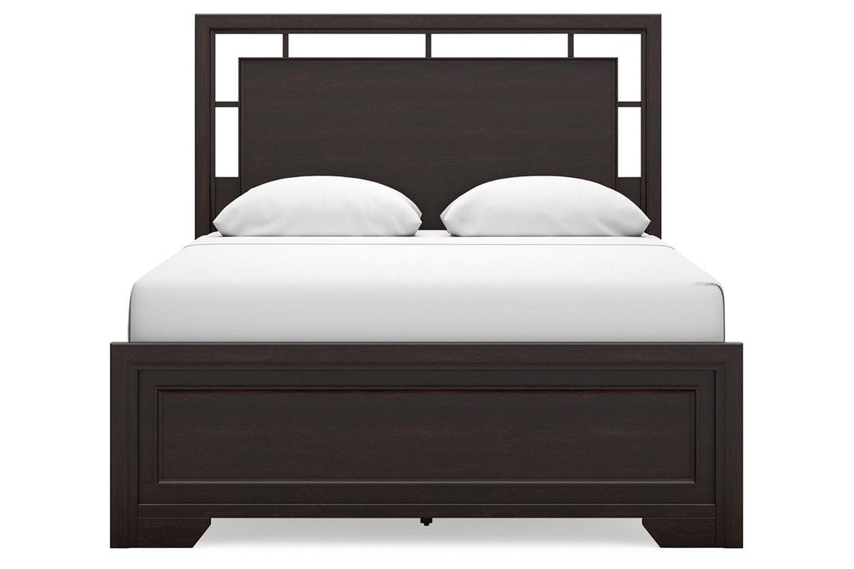 Covetown Dark Brown Queen Panel Bed by Ashley at Eve Furniture