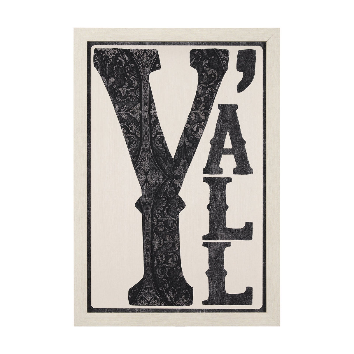 Cowboy Culture - Y'all by Mercana Studio a Hand Embelished Textured Framed Art Print by Mercana at Eve Furniture