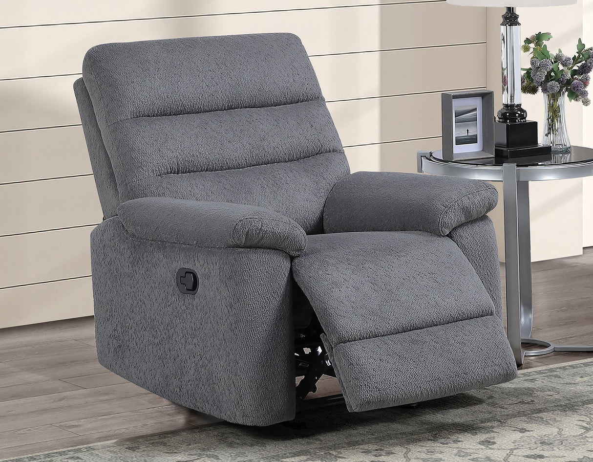 Cozy Gray 3-Piece Manual Reclining Set by Steve Silver at Eve Furniture