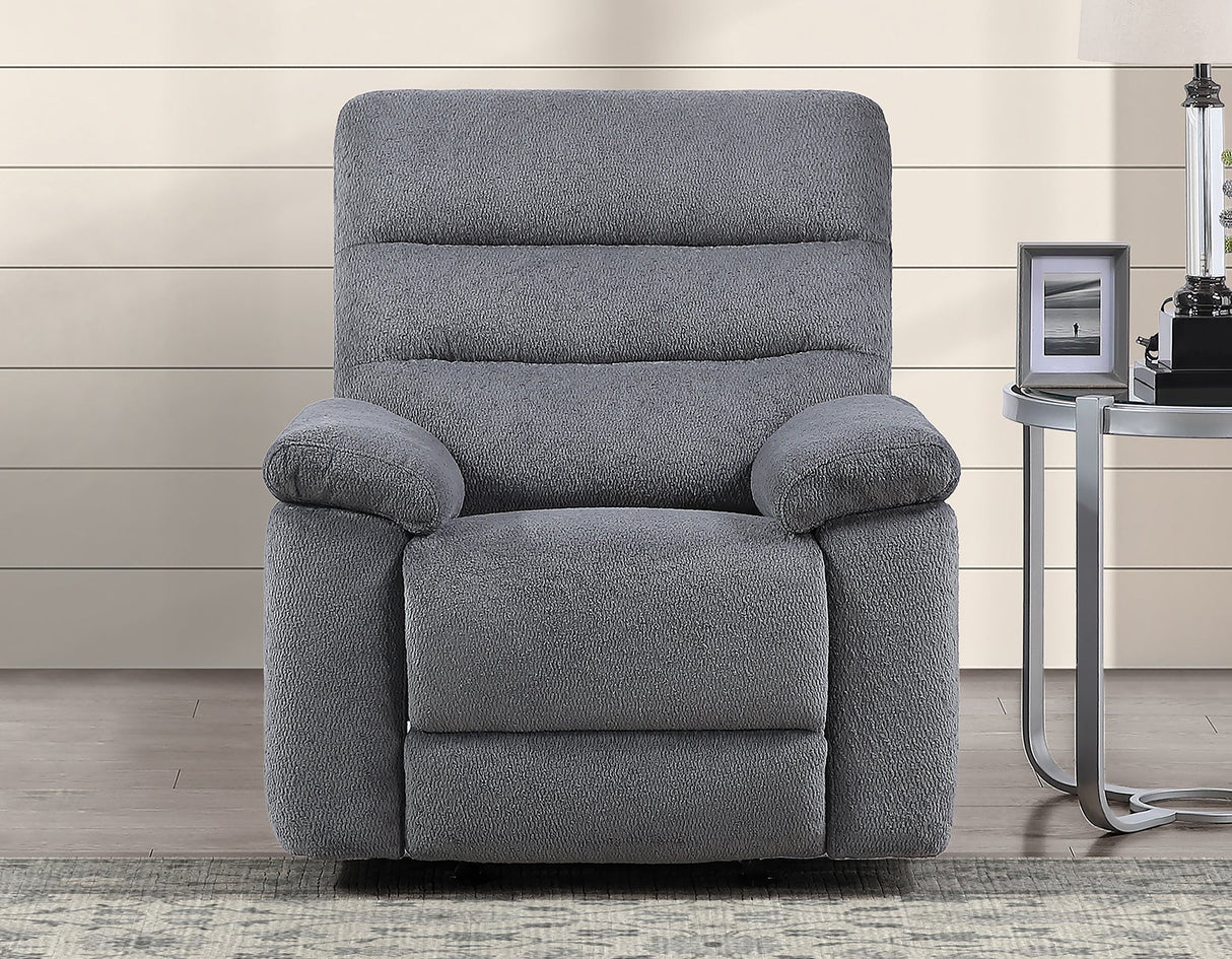 Cozy Gray 3-Piece Manual Reclining Set by Steve Silver at Eve Furniture
