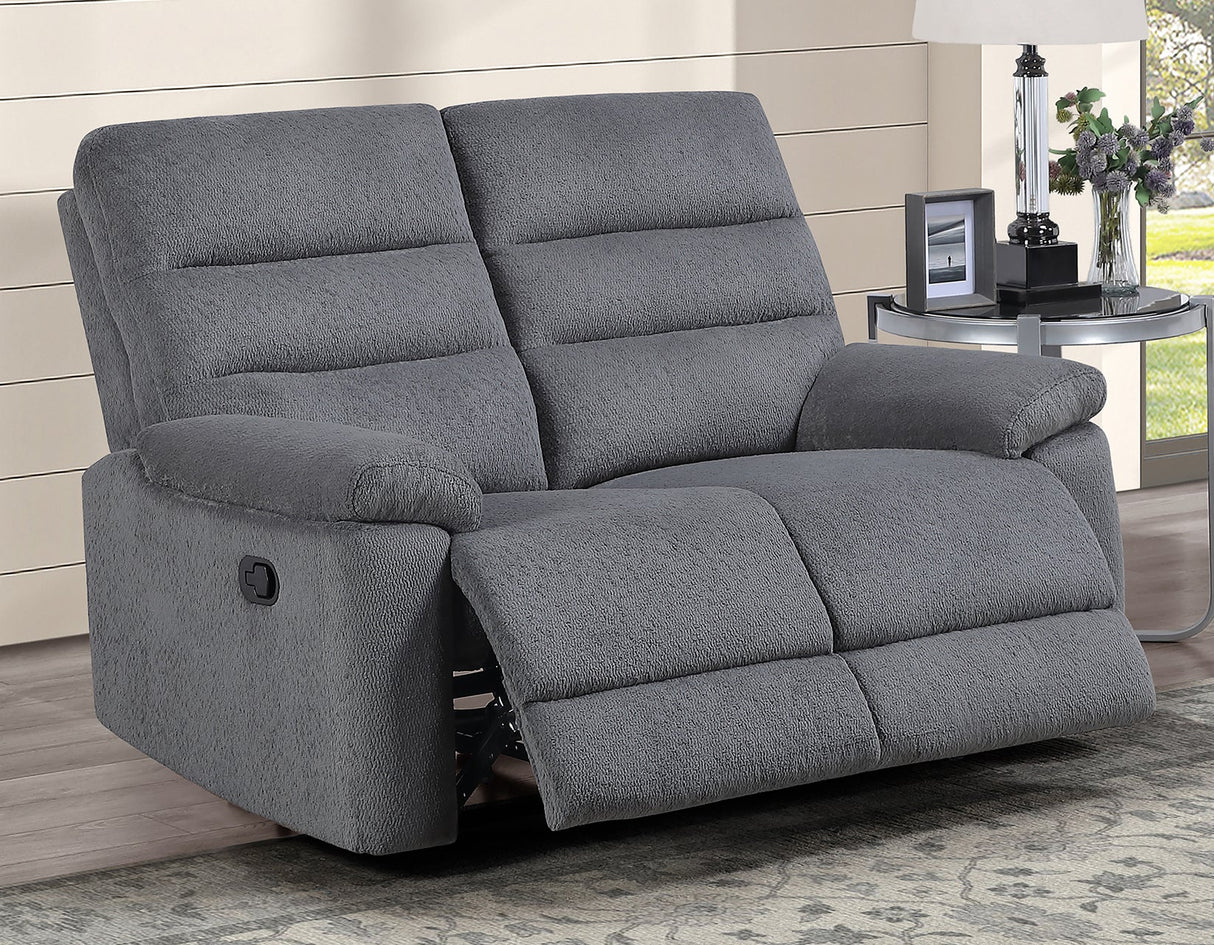 Cozy Gray 3-Piece Manual Reclining Set by Steve Silver at Eve Furniture
