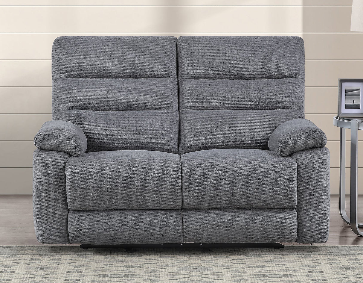 Cozy Gray 3-Piece Manual Reclining Set by Steve Silver at Eve Furniture