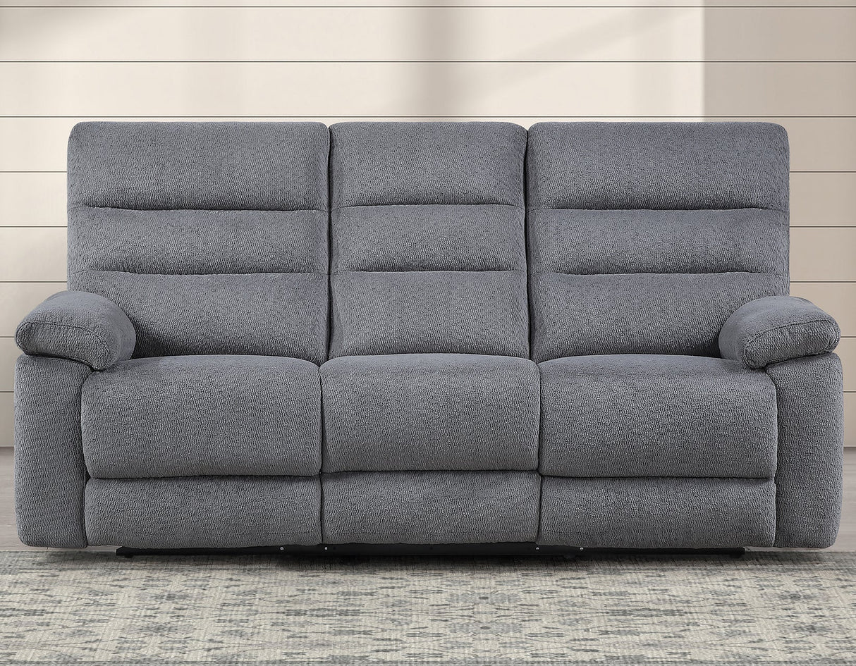 Cozy Gray 3-Piece Manual Reclining Set by Steve Silver at Eve Furniture