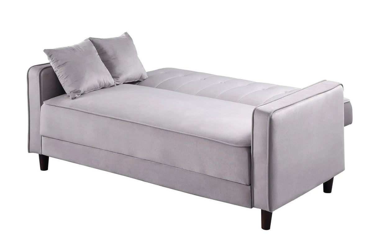 Cozy Grey Adjustable Bed Sofa And Loveseat by New Era Innovations at Eve Furniture